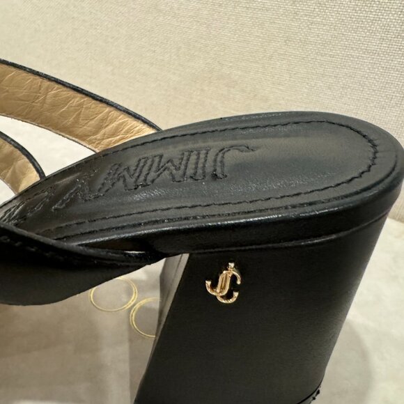 Jimmy Choo Auna 65 Heels, Black, Size 40, Pre Loved, Good Condition - Picture 2 of 4